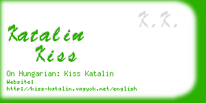 katalin kiss business card